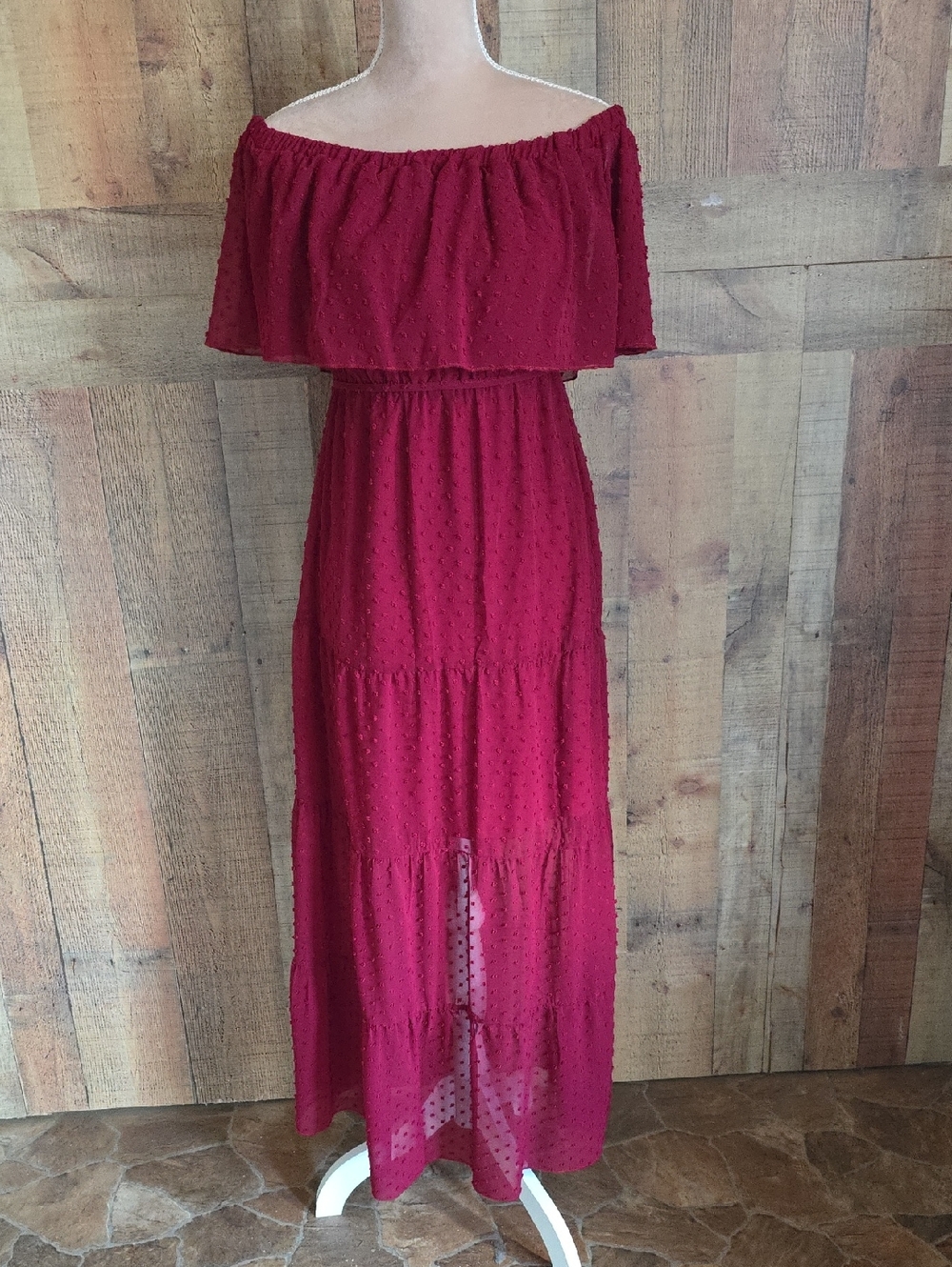 Burgandy Summer Maxi Dress